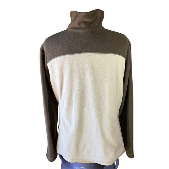 Columbia Fleece Women’s Two Tone Quarter Zip Pullover, XL. Grey - Picture 5 of 11